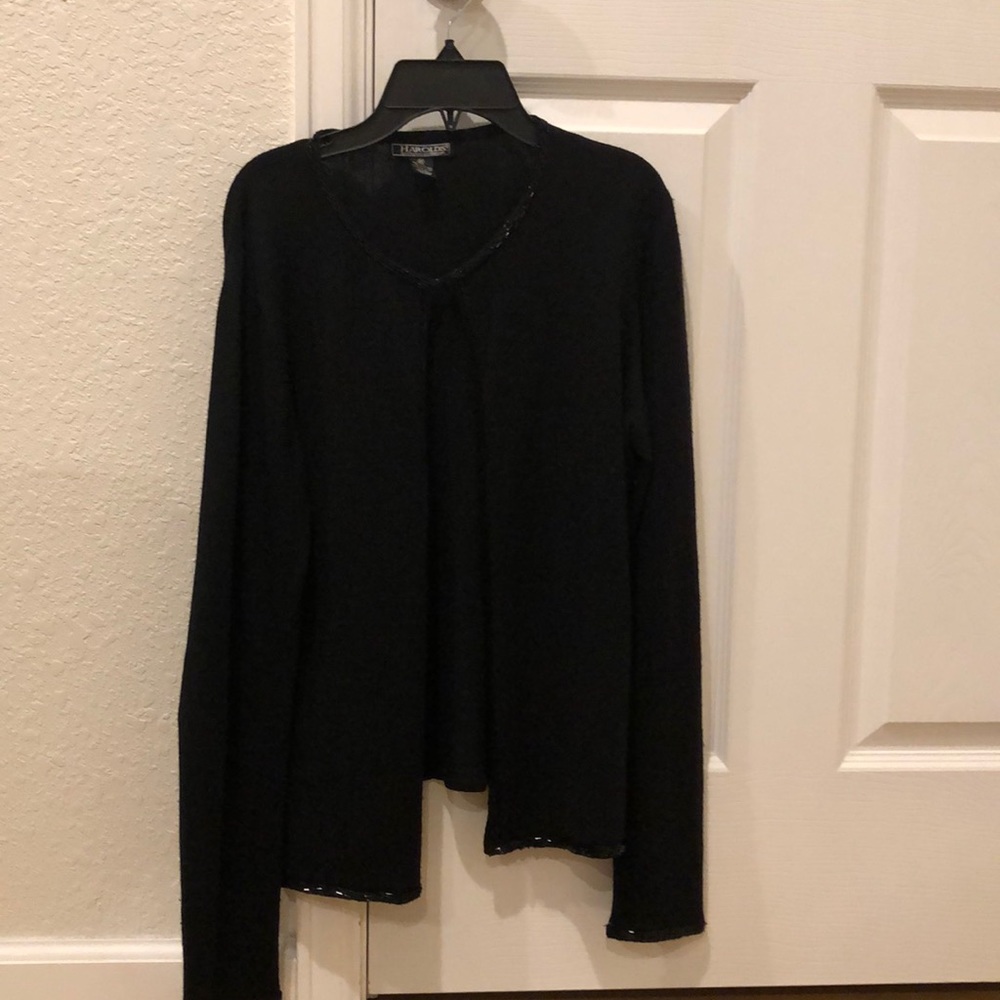 Harolds black cardigan